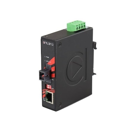 Antaira Compact Industrial Gigabit Ethernet Media Converter IMC-C1000-WA-S1-T